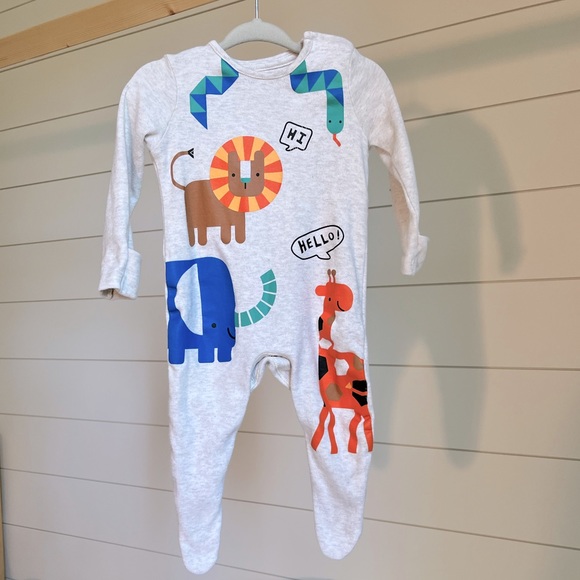 Fred & Flo organic cotton animal pyjama 3-6 months - Picture 2 of 5